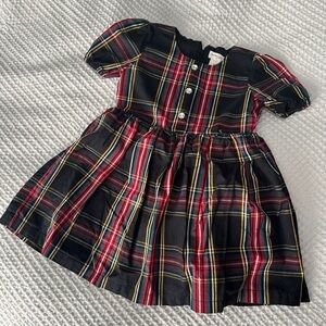 Crewcuts Plaid Dress in Red, Black, and Yellow
